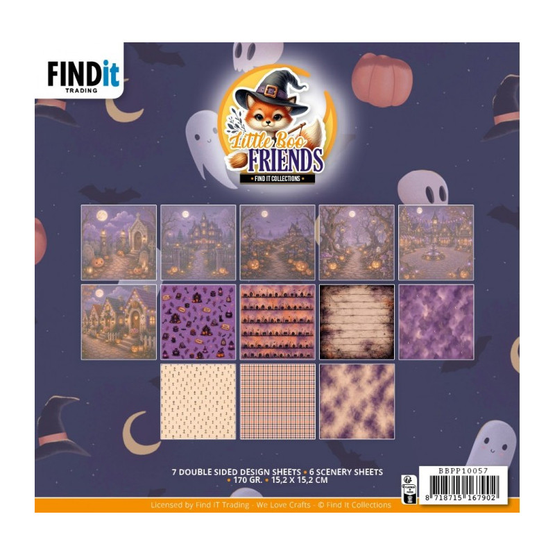 Find It Collection -  Papirpakke 6x6 - Little Boo Friends - BBPP10057