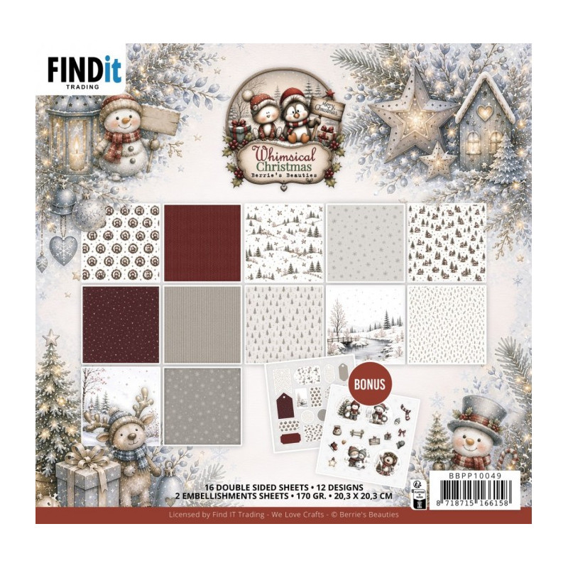 Berries Beauties - Papirblok - Whimsical Christmas - BBPP10049