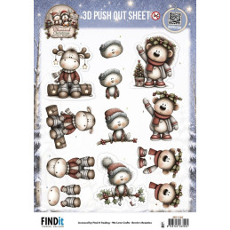 Pushout - Berries Beauties - Whimsical Christmas - Furry Friends - SB11162