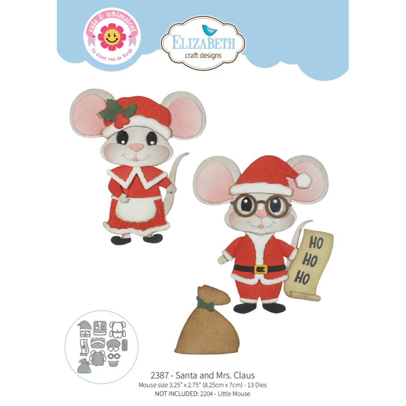 Elizabeth Craft Designs - Cute & Whimsical - Santa And Mrs. Claus