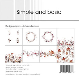 Simple And Basic - Papirpakke 15x15 - Autumn Leaves - SBP573