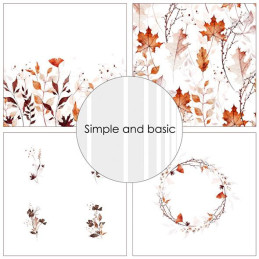 Simple And Basic - Papirpakke 15x15 - Autumn Leaves - SBP573