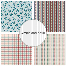 Simple And Basic - Papirpakke 15x15 - Christmas Patterns - SBP574