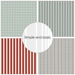 Simple And Basic - Papirpakke 15x15 - Christmas Patterns - SBP574