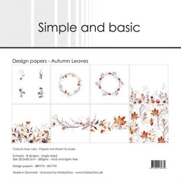 Simple And Basic - Papirpakke 30.5x30.5 - Autumn Leaves - SBP773