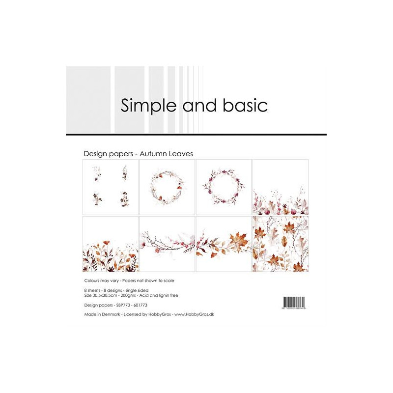 Simple And Basic - Papirpakke 30.5x30.5 - Autumn Leaves - SBP773