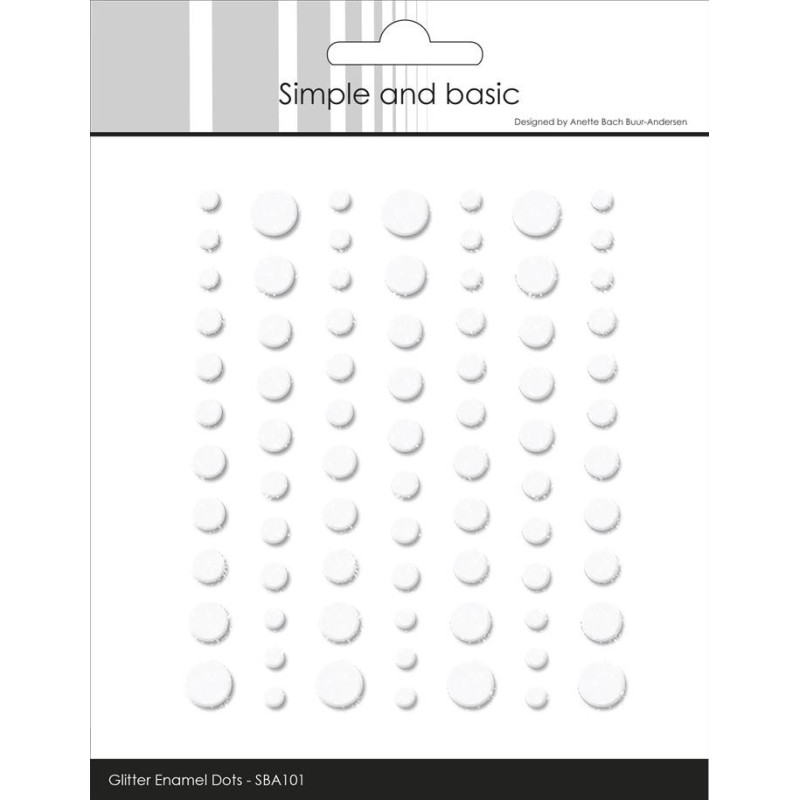 Simple And Basic - Gliter Enamel Dots - Soft White