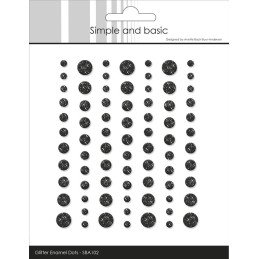 Simple And Basic - Gliter Enamel Dots - Black