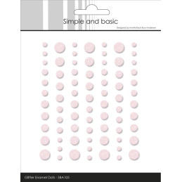 Simple And Basic - Gliter Enamel Dots - Light Pink