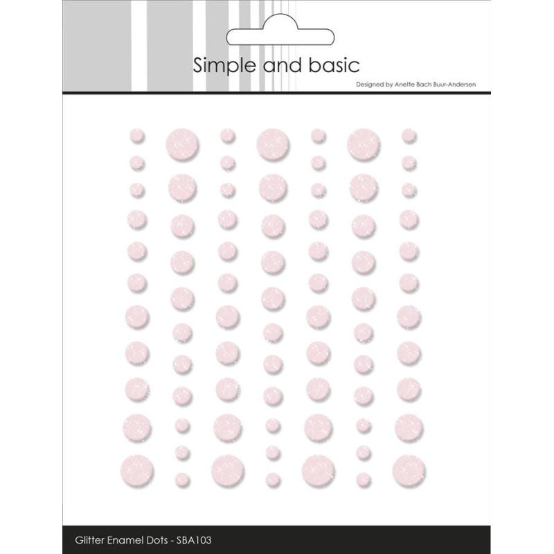 Simple And Basic - Gliter Enamel Dots - Light Pink