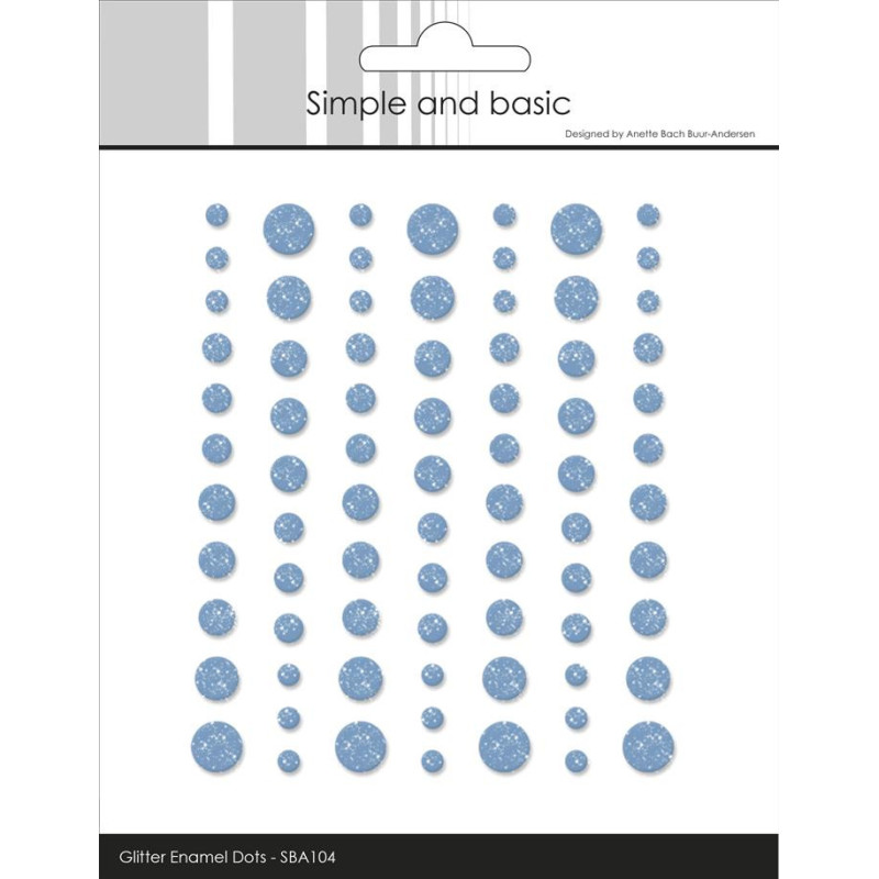 Simple And Basic - Gliter Enamel Dots - Light Blue