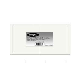 HobbyGros Storage - Kort/Kuverter 3x3 - Pure White
