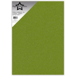 Paper Favourites - Glitter Cardstock - Spring Green