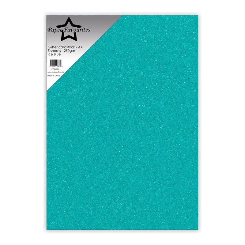 Paper Favourites - Glitter Cardstock - Ice Blue