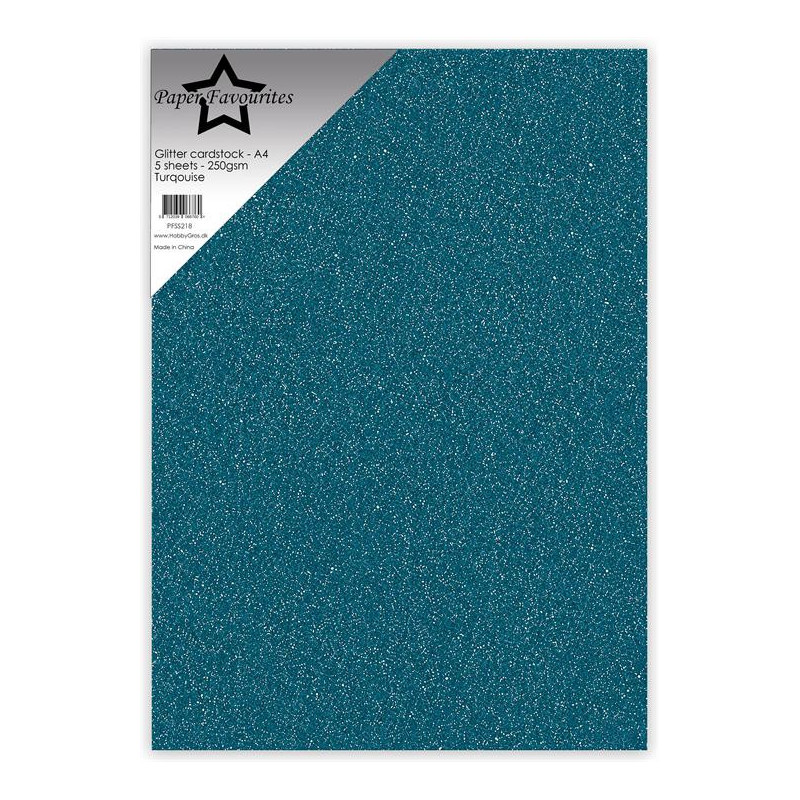 Paper Favourites - Glitter Cardstock - Turqouise