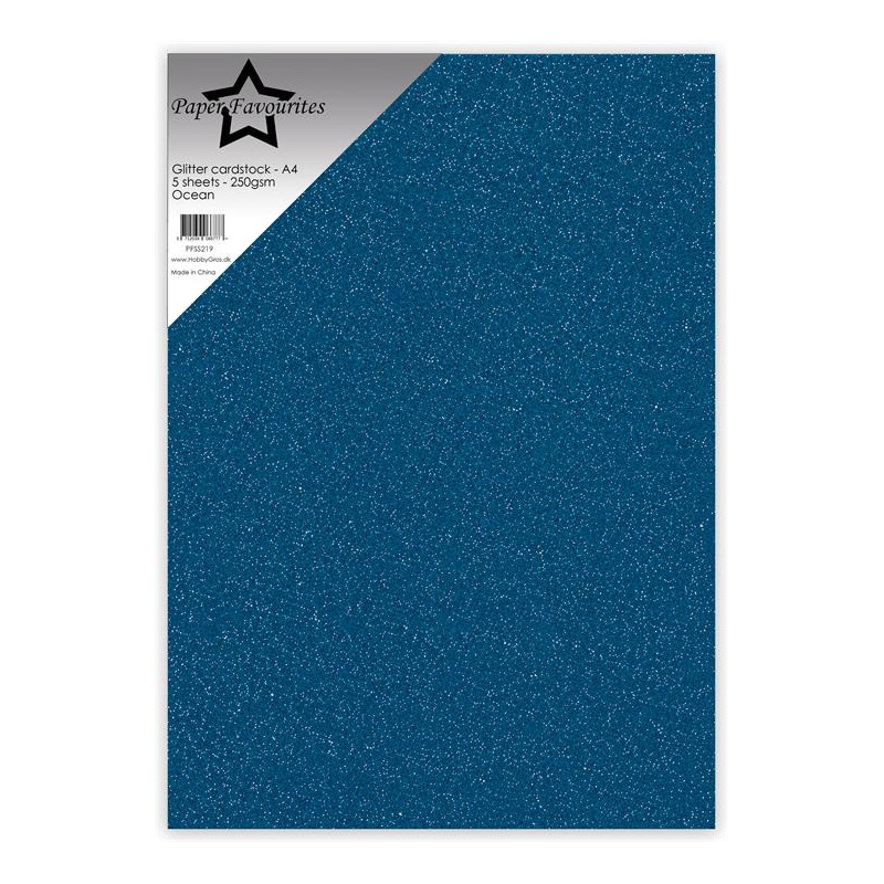Paper Favourites - Glitter Cardstock - Ocean