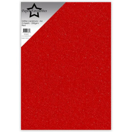 Paper Favourites - Glitter Cardstock - Red