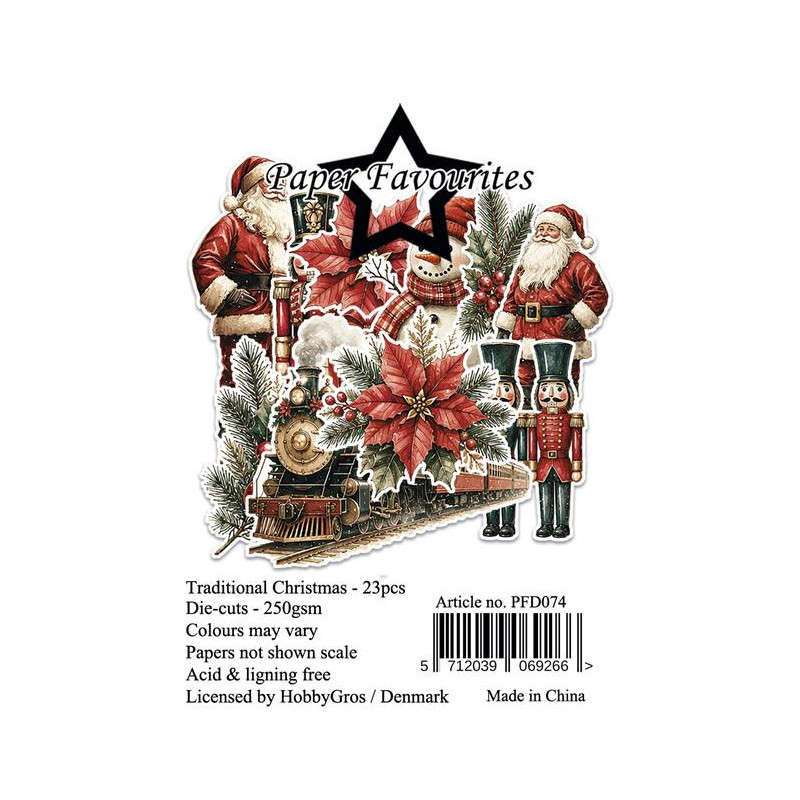 Paper Favourites - Die Cuts - Traditional Christmas - PFD074