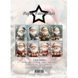 Paper Favourites - Papirpakke A6 - Cute Santa - PFA642