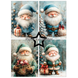 Paper Favourites - Papirpakke A6 - Cute Santa - PFA642