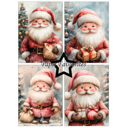 Paper Favourites - Papirpakke A6 - Cute Santa - PFA642