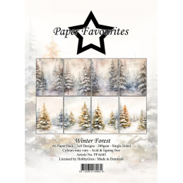 Paper Favourites - Papirpakke A6 - Winter Forest - PFA645