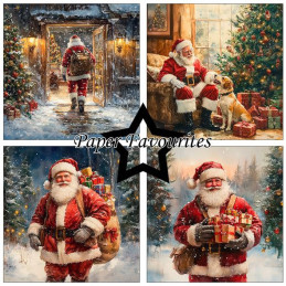 Paper Favourites - Papirpakke 15x15 - Santa Claus - PF597