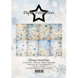 Paper Favourites - Papirpakke A5 - Vintage Snowflakes - PFA238