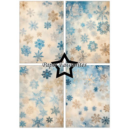 Paper Favourites - Papirpakke A5 - Vintage Snowflakes - PFA238