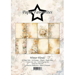 Paper Favourites - Papirpakke A5 - Winter Florals - PFA239