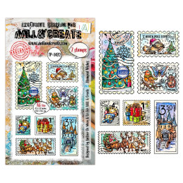 AALL And Create - Stamp Set A6 - Postcards Of Cheer - Stamped Wishes - AALL-TP-1492