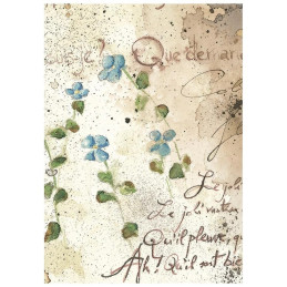 Stamperia - Mini Rice Paper A6 - Flowers And Poems - DFSA6X13
