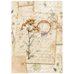 Stamperia - Mini Rice Paper A6 - Flowers And Poems - DFSA6X13