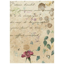 Stamperia - Mini Rice Paper A6 - Flowers And Poems - DFSA6X13