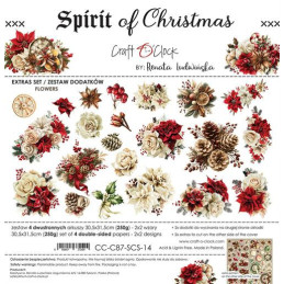 Craft O'Clock - Extras Set - Spirit Of Christmas - Flowers - CC-C87-SCS-14