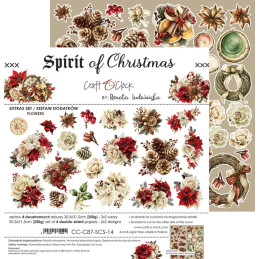 Craft O'Clock - Extras Set - Spirit Of Christmas - Flowers - CC-C87-SCS-14