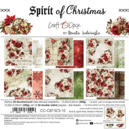 Craft O'Clock - Papirpakke 15x15 - Spirit Of Christmas - CC-C87-SCS-10