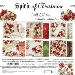 Craft O'Clock - Papirpakke 20x20 - Spirit Of Christmas - Mix - CC-C87-SCS-09