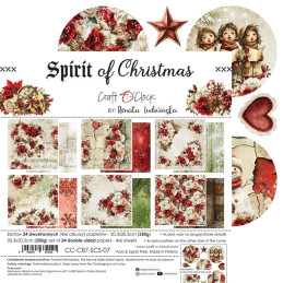 Craft O'Clock - Papirpakke 20x20 - Spirit Of Christmas - Mix - CC-C87-SCS-09