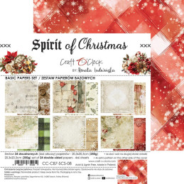 Craft O'Clock - Papirpakke 20x20 - Spirit Of Christmas - Mix - CC-C87-SCS-09