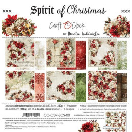Craft O'Clock - Papirpakke 30x30 - Spirit Of Christmas - CC-C87-SCS-00