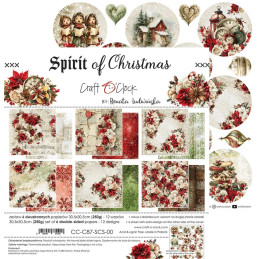 Craft O'Clock - Papirpakke 30x30 - Spirit Of Christmas - CC-C87-SCS-00