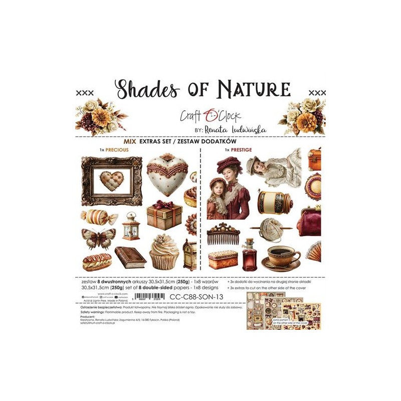 Craft O'Clock - Extras Set - Shades Of Nature - Mix - CC-C88-SON-13