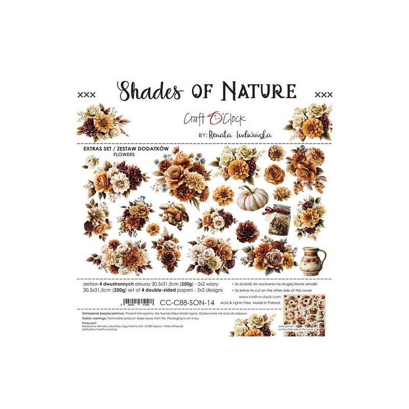 Craft O'Clock - Extras Set - Shades Of Nature - Flowers - CC-C88-SON-14