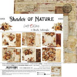 Craft O'Clock - Papirpakke 15x15 - Shades Of Nature - CC-C88-SON-10