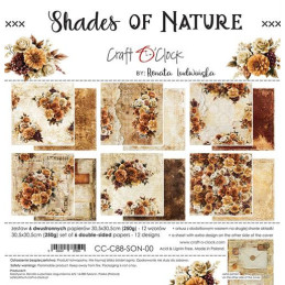 Craft O'Clock - Papirpakke 30x30 - Shades Of Nature - CC-C88-SON-00