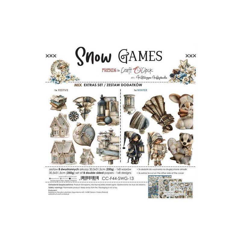 Craft O'Clock - Extras Set - Snow Games - Mix - CC-F44-SWG-13