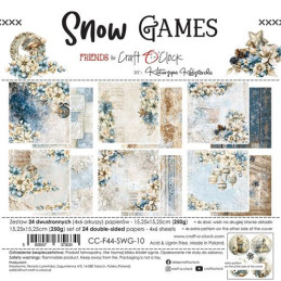 Craft O'Clock - Papirpakke 15x15 - Snow Games - CC-F44-SWG-10