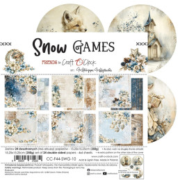 Craft O'Clock - Papirpakke 15x15 - Snow Games - CC-F44-SWG-10