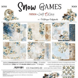 Craft O'Clock - Papirpakke 30x30 - Snow Games - CC-F44-SWG-00